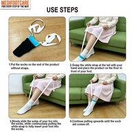 Aide à la mise des chaussettes MediFootCare et dispositif d'assistance pour pantalons pour personnes âgées, handicapées, enceintes, diabétiques - Dispositif d'aide à enfiler - Aide à la pose des chaussettes