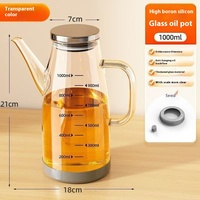 600ml 800ml 1000ml Haute Borosilicate Transparent Pot D'huile Épice Condiment Bouteille pour Assaisonnements Ménage Conteneur De Stockage