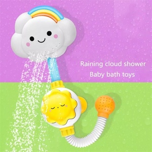 Cabeza de ducha de estrella del sol y nube de arcoíris, bañera eléctrica de dibujos animados de agua, juguetes de baño de mano - Product Image 5