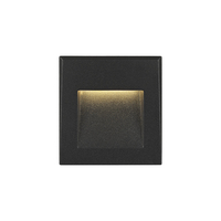 Lampe de marche LED moderne en aluminium encastrée 3W pour escalier intérieur et extérieur avec détecteur de mouvement et gradation
