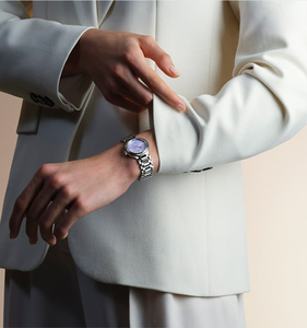 Montre-bracelet à quartz avec accent diamant, affichage de la date et bracelet en acier inoxydable pour femme, usage quotidien, Longinesing - Product Image 2