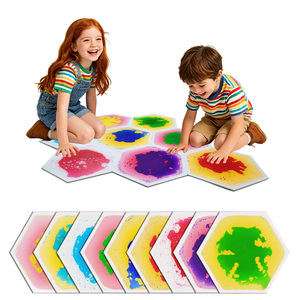 Piastrelle Esagonali in PVC per Pavimento Sensoriale, Tappetino Interattivo con Sabbia Fluida, Antiscivolo e Sicuro EN71, Giocattolo Educativo per <span class=keywords><strong>Bambini</strong></span> <span class=keywords><strong>2</strong></span>-4 <span class=keywords><strong>Anni</strong></span> - Product Image 1