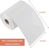 Rollos de Etiquetas Térmicas Directas 4x6, 2500 Unidades, Blancas, Adhesivo Fuerte, Perforadas, 10 Rollos, 250 Etiquetas por Rollo, para Impresora