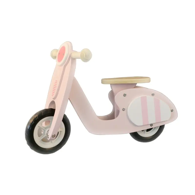 Mini bicicleta de madera personalizada para niños, de color natural juguete de equilibrio, patinetes de equilibrio, juguetes de aprendizaje preescolar