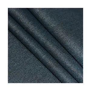 100% Polyester Ready Stock Factory Supply Herringbone Pattern Twill 100% Shading Dimout Curtain Fabric For Hotel Bedroom