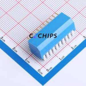 DL-10LT DIP Switch Through hole Component (THT),P=2.54mm Switch Piano Key Single Pole Single Throw 10 2.54mm - Product Image 2