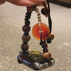 Correa de Reloj de Lujo con Cuentas de Gato Estilo Chino, Compatible con Relojes <span class=keywords><strong>Apple</strong></span> <span class=keywords><strong>Serie</strong></span> 10 9 8 7 6 - Product Image 5