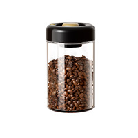 Pot de stockage sous vide en verre personnalisé Design moderne pour le stockage étanche à l'humidité des grains de café, du thé et des écorces de mandarine pour le camping
