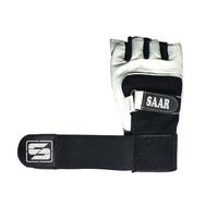 Gants de fitness unisexes en néoprène et cuir, demi-doigts, avec support de poignet réglable pour la musculation et la gym