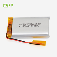 Batterie LiPo 103048 1500mAh, vente en gros d'usine, batteries Li-Polymère 503048 603048 803048 903048, batterie au lithium polymère