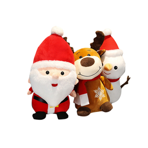 Tùy Chỉnh Màu Đen Santa Claus Snowman Tuần Lộc Comforter Đồ Chơi Nhồi Bông PP Bông Đầy Giáng Sinh Hiện Nay Con Số Sang Trọng - Product Image 2