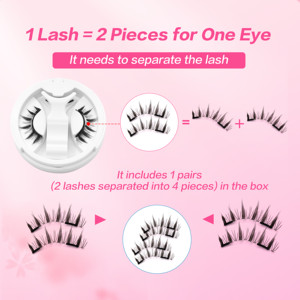 Cils magnétiques sans eye-liner, sans colle, réutilisables, ensemble <span class=keywords><strong>de</strong></span> cils magnétiques avec applicateur - Product Image 2
