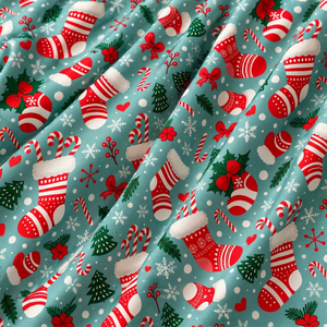 Tela de Poliéster Estampada Digital Personalizada para Navidad, Textil Suave de Primera Calidad para Prendas, Vestidos, Textiles para el Hogar, Fabricación OEM ODM - Product Image 1