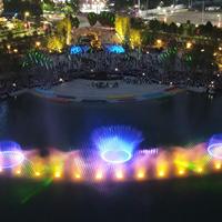Fuente Musical Comercial de Acero Inoxidable Personalizada 2026 con Iluminación RGB para Parques y Jardines Modernos al Aire Libre