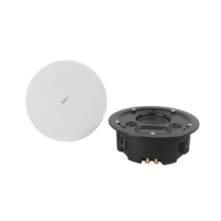 Haut-parleur de plafond ultra mince de 85mm avec double tweeter et radiateur de basse pour haut-parleur de musique de fond de restaurant moderne