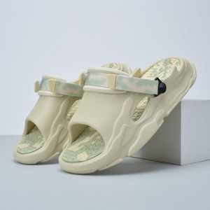 Sandales à semelles épaisses en EVA blanc et vert, respirantes, antidérapantes, pour la plage, pour les jeunes, les hommes, les femmes, les couples - Product Image 3