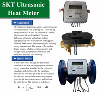DN50-DN300 Full Size Flange Ultrasonic Heat Meter Class 1 Precision Urban Central Heating Charging Meter OEM Customizable
