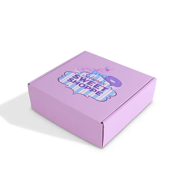Recycelbare Kartonboxen mit individuellem Logo Verpackung rosa versandtasche aus Wellpappe Versandkarton mit innenabtrenner