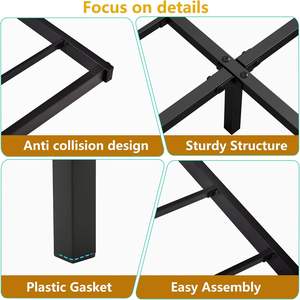 Оптовая продажа, металлическая платформа, каркас кровати, Королевский полноразмерный каркас для хранения - Product Image 3