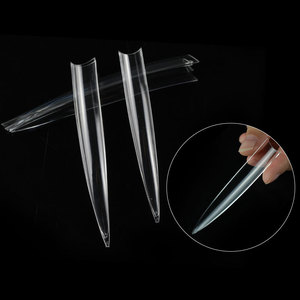 120 cái/túi Nửa Bìa Cực Dài Stiletto Nail Mẹo Phổ Pháp Móng Tay Giả Trong 12 Kích Thước Abs Cho Ngón Tay Ứng Dụng - Product Image 4