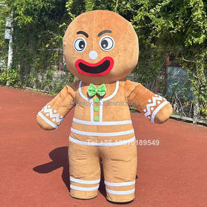 Funtoys inflable personalizado pan de jengibre Gingersnap hombre mascota disfraz Navidad Cosplay Mascotte Halloween para adultos 2/2.6m - Product Image 3