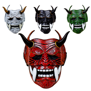 Masque de cosplay japonais Hannya pour Halloween et Noël, masque de mascarade, Prajna, visage complet, samouraï, latex - Product Image 6