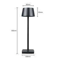 Lámpara de escritorio dorada decorativa para comedor, lámpara de mesa led recargable sin cable con sombra, funciona con pilas ajustables