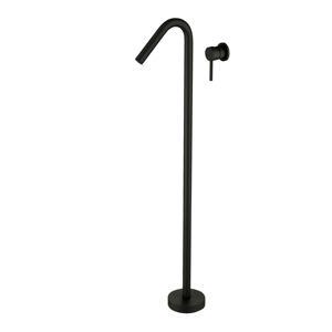 Remplisseur sur pied Mitigeur <span class=keywords><strong>Douche</strong></span> Baignoire autoportante Robinet Acier inoxydable Céramique Salle de <span class=keywords><strong>bain</strong></span> Moderne Noir - Product Image 3