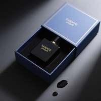 Boîte d'emballage de luxe haut de gamme personnalisée pour flacon de parfum cosmétique, portable, étanche, en carton, avec fermeture magnétique et doublure en éponge