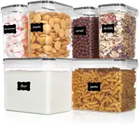 6個のキャニスターセットテレサカルーソ食品貯蔵容器キャニスター大型貯蔵容器キッチンの整理と保管