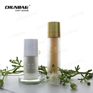 Chunbai Premium Personalisierter Mattierter 15 ml 1 oz 50 ml Glas Kosmetik Hautpflege Airless-Pumpspender Cremetiegel Serum Gesichtscreme-Flasche - Product Image 5