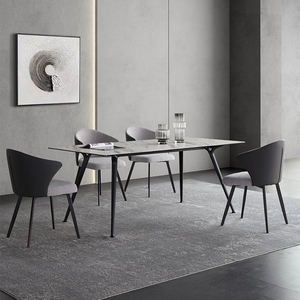 ชุดโต๊ะรับประทานอาหารราคาถูกชุดเก้าอี้หินอ่อน6ตัว,ชุดเก้าอี้หลังและโต๊ะทานอาหารหินอ่อนโมเดิร์นชุดโต๊ะทานข้าวหินอ่อน - Product Image 1