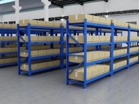 Étagères d'entrepôt en acier laminé à froid durables, directement de l'usine, de taille moyenne, avec niveaux réglables et personnalisables pour les entrepôts