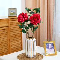 Großhandel europäische Art Pfingstrose künstliche Blume für zu Hause Wohnzimmer Dekoration Blumen