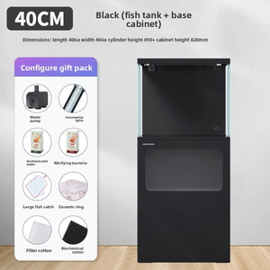 Ultra-helder vierkant luxe glazen <span class=keywords><strong>aquarium</strong></span> met geïntegreerde bodemfilter, slimme eco-systeem, verticaal, voor thuisgebruik, 200 ml - Product Image 6