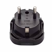 Convertisseur de puissance de voyage certifié CE UK EU Plug Adapter 3 Pin Square 2 Pin Insert 10A Rated Current ABS Material for Iceland