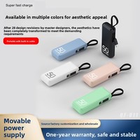 Power Bank Mini Ringan Portabel Pengisian Daya Super Cepat 5000mAh dengan Kabel Charger Tahan Lama