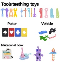 Jouet de dentition pour bébé en silicone moulé sur mesure, 3-24 mois, télécommande, gel dentaire de qualité alimentaire, fabriqué en Chine