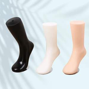 Xufeng 17cm Plastique Enfants Pied Moule Présentoir Style Aimant <span class=keywords><strong>Court</strong></span> Long Sans Couture Chaussettes Modèle Sans Tête Tissu Pied Film - Product Image 1