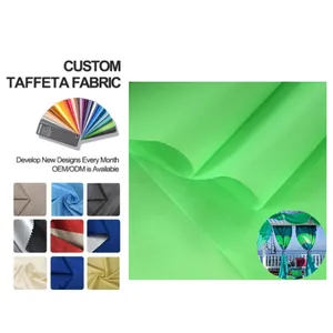 100 Polyester PVC PU PA coated waterproof 170t 190t 210t taffeta fabric customized item of taffeta fabric