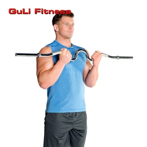 Guli Thanh Uốn Cong 1.2M Thanh Tạ Bằng Crôm Thép Thanh Tạ Uốn Cong <span class=keywords><strong>Tricep</strong></span> Super <span class=keywords><strong>EZ</strong></span> Tiêu Chuẩn Kèm Vòng Cổ Lò Xo - Product Image 4