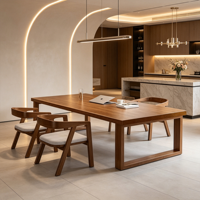 Bureau Ergonomique en Bois Massif Nordique de Grande Taille pour Salon, Bureau, Étudiant - Design Écologique