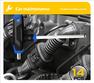 Juego de 14 Llaves Allen Industriales con Mango en T, Acero al Cromo Vanadio, Extremo de Bola, Métrico, Kit de Herramientas para Automoción <span class=keywords><strong>Powerlift</strong></span> - Product Image 6