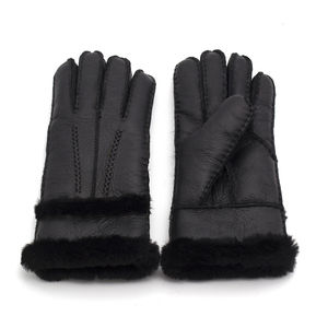 Gants en cuir uni d'hiver Mitaines Hommes Décontractés Respirants Écologiques Imperméables 100% cuir véritable Service OEM personnalisable - Product Image 4
