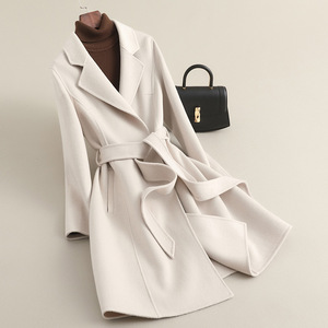 Nouvelle Collection Printemps – <span class=keywords><strong>Manteau</strong></span> Long Élégant Haut de Gamme pour <span class=keywords><strong>Femme</strong></span>, Double Face, Manches Longues, en <span class=keywords><strong>Laine</strong></span> Sans <span class=keywords><strong>Cachemire</strong></span> - Product Image 4