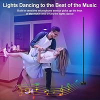 Lampe d'ambiance musicale Dailu pour salon et chambre, avec fonction RGB et détection sonore, lampe de sol modulable pour coins de compétition