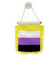 Rouge à lèvres arc-en-ciel le plus vendu, mini-drapeau lesbien, drapeau LGBT avec ventouse pour suspendre, décoration pour véhicules et maisons