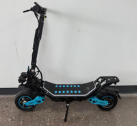 Scooter électrique tout-terrain de 12 pouces, 1500W, double transmission, vitesse maximale de 75 km/h, capacité de charge de 180 kg, suspension hydraulique robuste, scooter électrique pliable