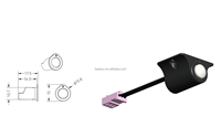 Interrupteur à détecteur de mouvement PIR pour bande LED filaire 12V 24V, contrôle centralisé, profilé en plastique, éclairage linéaire pour armoire FREE-38B-24