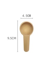 SINCERE Promotion Spéciale Cuillère en Bois Moderne de 1ml, 5ml, 10ml pour Crème Glacée, Miel, Lait en Poudre – Mini Cuillère à Poudre au Design Rond Naturel